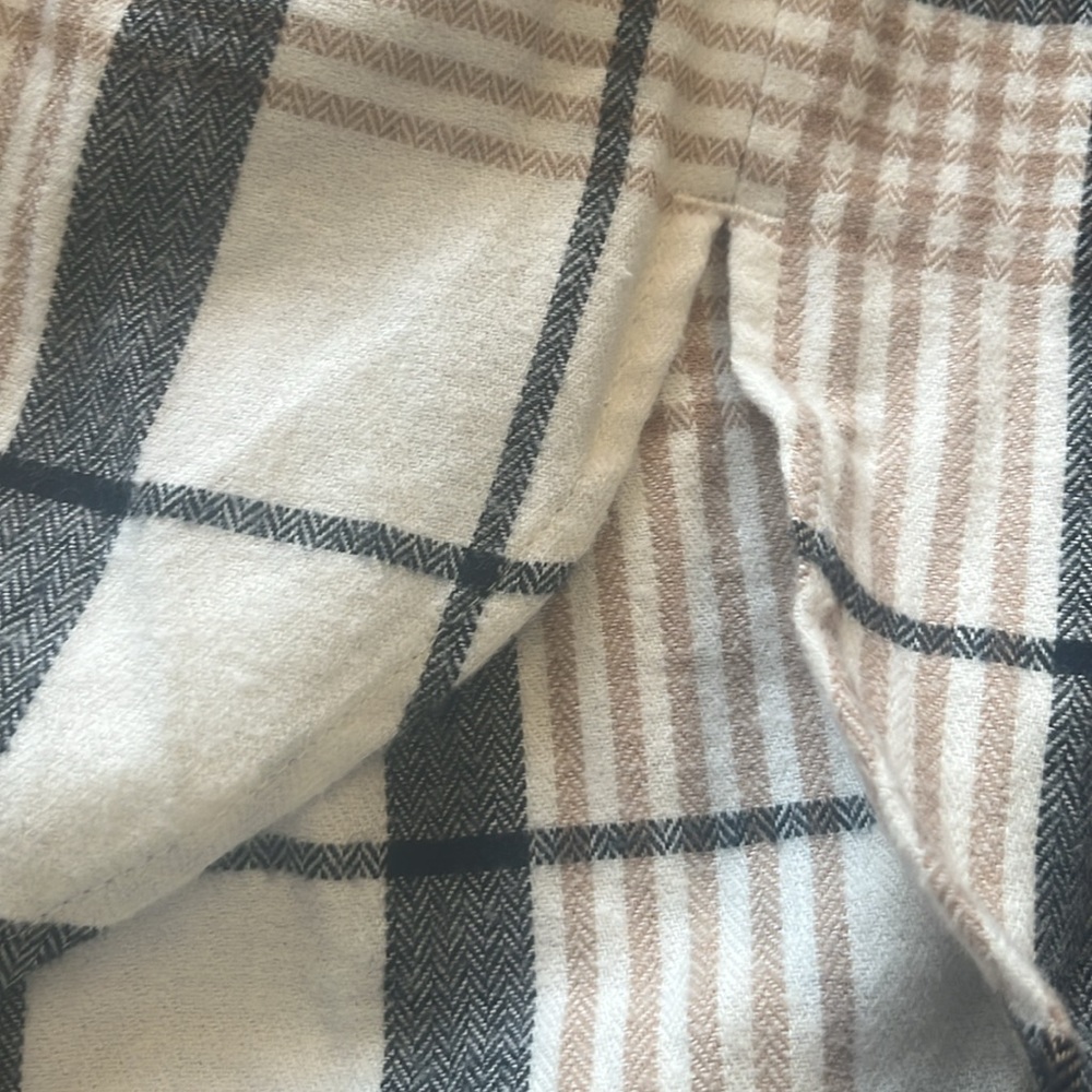 LOFT Petite Plaid Flannel Everyday Tunic Shirt Size M - Picture 7 of 11